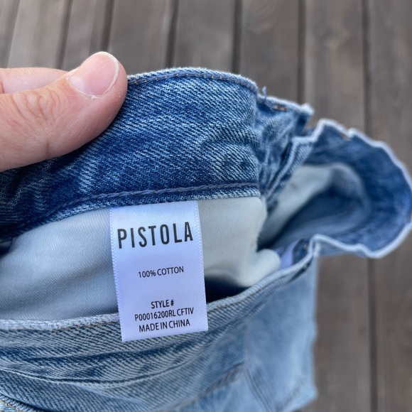 PISTOLA LEXI MID RISE BOWED STRAIGHT JEAN - Picture 6 of 6